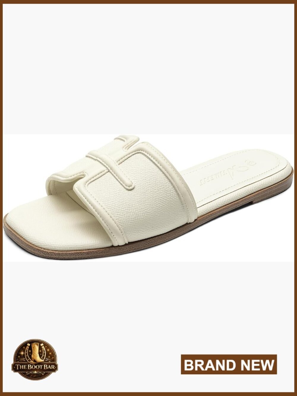 Women's Square Toe Slip On Slide Sandals Cushioned Beach Summer